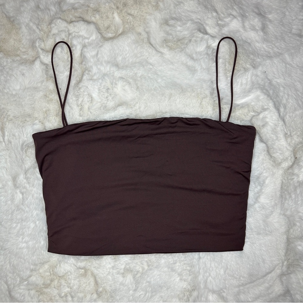 Thin strapped bandeux top